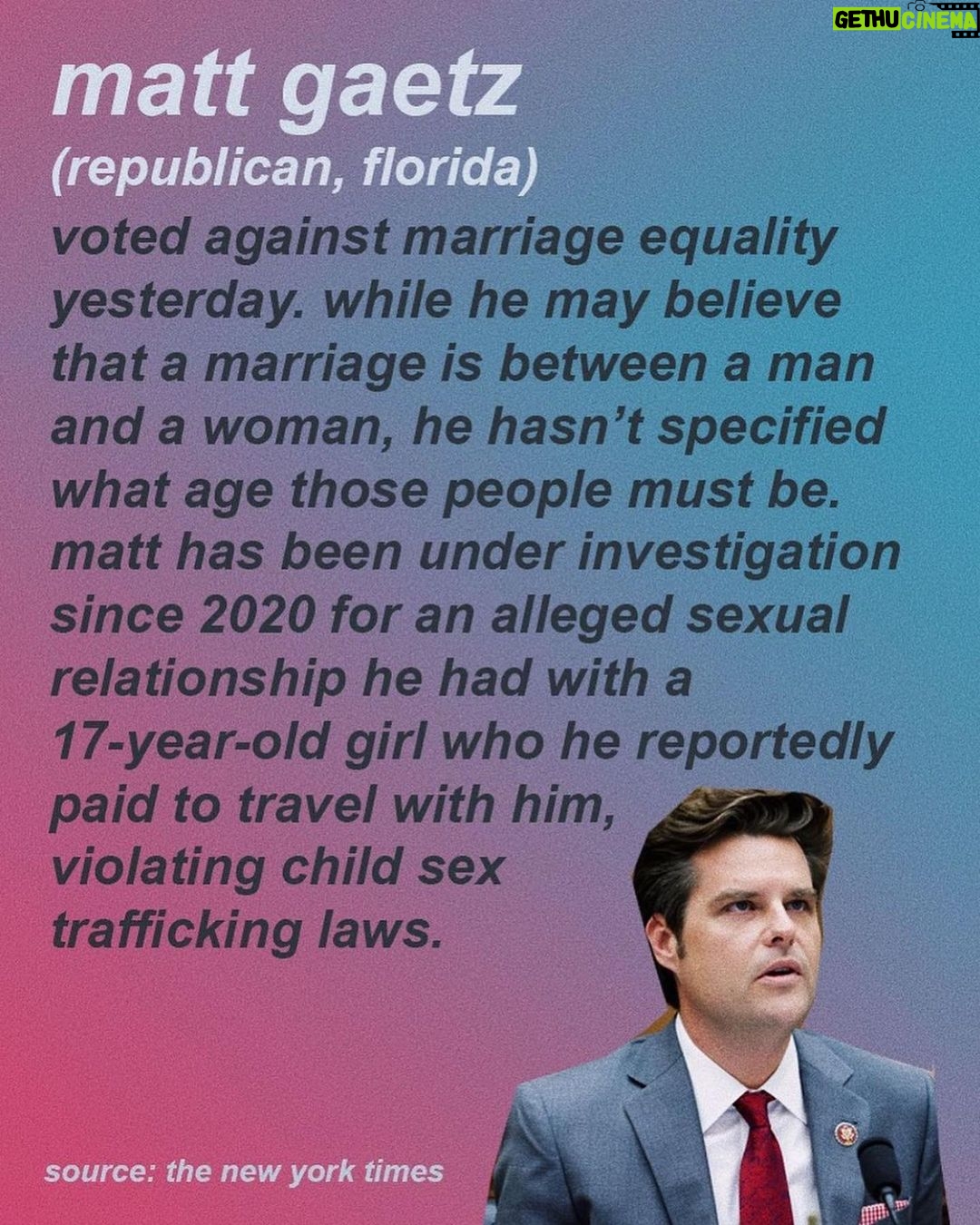 Ariel Winter Instagram - repost from @mattxiv just so y’all know what’s up! Everyone happy about roe v wade being overturned…look at the floodgates you’ve opened. Look at what you’ve supported. If you are against abortion but not against gay marriage or contraceptives, OH WELL right? Did you not think of what would be next? THEY TOLD YOU WHAT THEY’RE COMING FOR NEXT. They are on a POWER TRIP. I’m sick over all this shit. SICK. Disgusted. They won’t stop. They are feeding you bullshit to make you believe they care about these “issues” but they don’t give a single fuck. These people are CLOWNS. They are LAUGHING at you all while they do WHATEVER they want. Do these actions fit your “traditional” description of marriage? But somehow IN LOVE, CONSENTING ADULTS who want to make a commitment isn’t okay? I know more LGBTQ+ couples that have been happily together and committed for 30+ years than I do “straight, traditional” couples! Also, the forced-birth babies are thrown into foster care or left in abusive bio homes instead of being placed in loving LGBTQ+ homes! And where are all the “traditional” pro forced birth families that are lining up to adopt these kids????? It’s SICK.