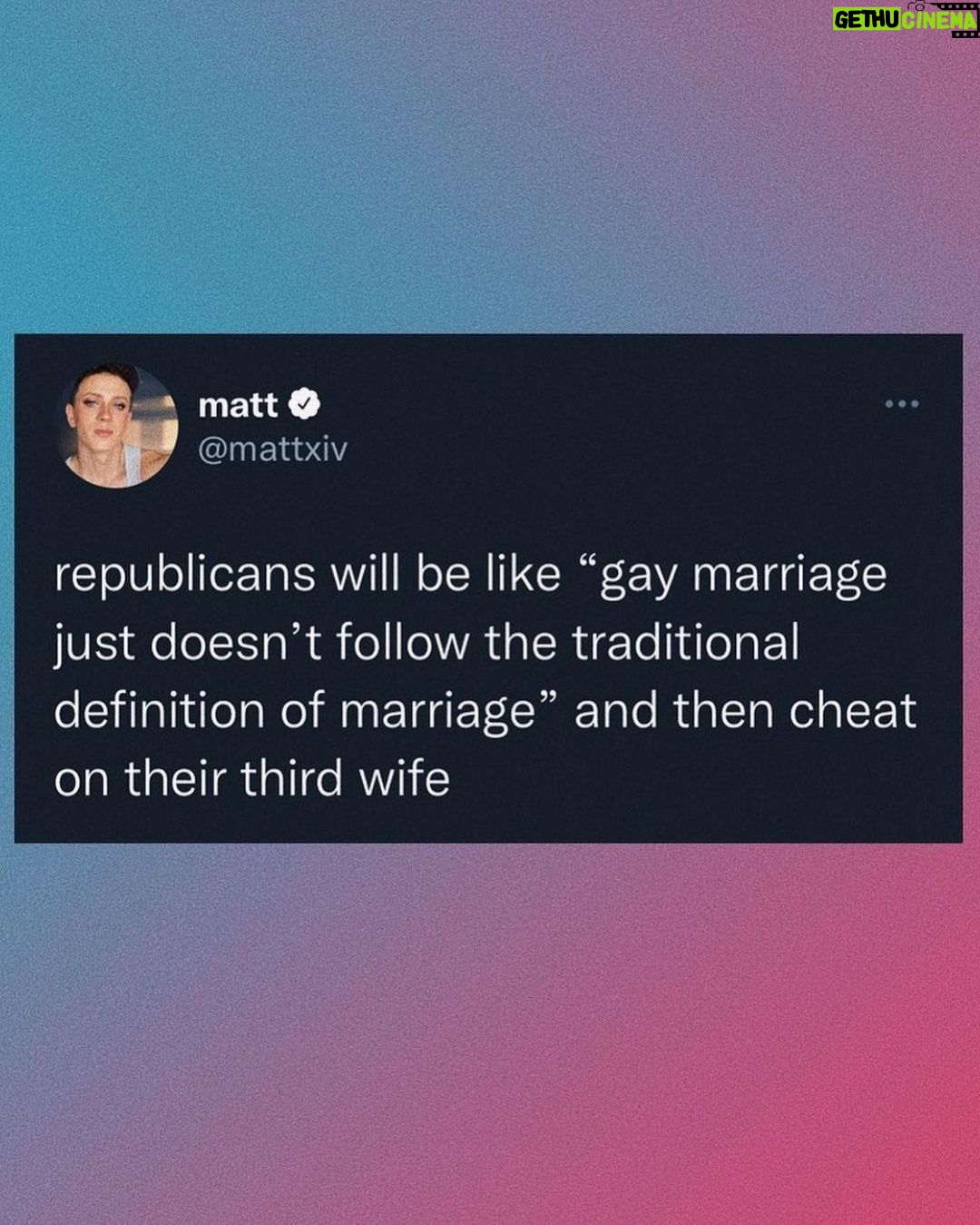 Ariel Winter Instagram - repost from @mattxiv just so y’all know what’s up! Everyone happy about roe v wade being overturned…look at the floodgates you’ve opened. Look at what you’ve supported. If you are against abortion but not against gay marriage or contraceptives, OH WELL right? Did you not think of what would be next? THEY TOLD YOU WHAT THEY’RE COMING FOR NEXT. They are on a POWER TRIP. I’m sick over all this shit. SICK. Disgusted. They won’t stop. They are feeding you bullshit to make you believe they care about these “issues” but they don’t give a single fuck. These people are CLOWNS. They are LAUGHING at you all while they do WHATEVER they want. Do these actions fit your “traditional” description of marriage? But somehow IN LOVE, CONSENTING ADULTS who want to make a commitment isn’t okay? I know more LGBTQ+ couples that have been happily together and committed for 30+ years than I do “straight, traditional” couples! Also, the forced-birth babies are thrown into foster care or left in abusive bio homes instead of being placed in loving LGBTQ+ homes! And where are all the “traditional” pro forced birth families that are lining up to adopt these kids????? It’s SICK.