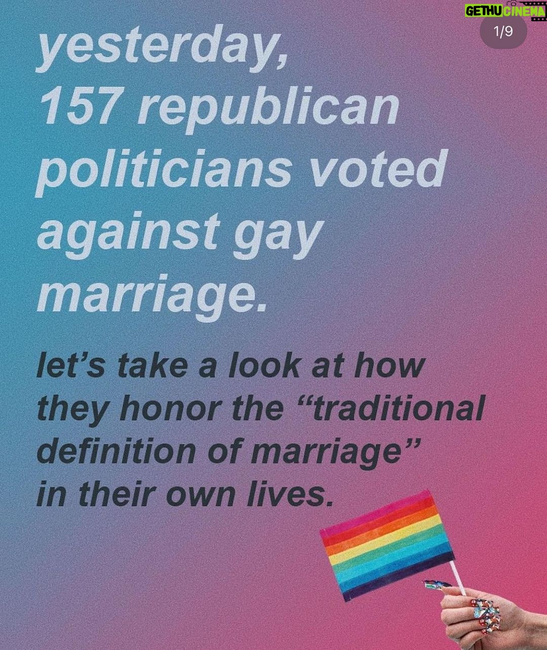 Ariel Winter Instagram - repost from @mattxiv just so y’all know what’s up! Everyone happy about roe v wade being overturned…look at the floodgates you’ve opened. Look at what you’ve supported. If you are against abortion but not against gay marriage or contraceptives, OH WELL right? Did you not think of what would be next? THEY TOLD YOU WHAT THEY’RE COMING FOR NEXT. They are on a POWER TRIP. I’m sick over all this shit. SICK. Disgusted. They won’t stop. They are feeding you bullshit to make you believe they care about these “issues” but they don’t give a single fuck. These people are CLOWNS. They are LAUGHING at you all while they do WHATEVER they want. Do these actions fit your “traditional” description of marriage? But somehow IN LOVE, CONSENTING ADULTS who want to make a commitment isn’t okay? I know more LGBTQ+ couples that have been happily together and committed for 30+ years than I do “straight, traditional” couples! Also, the forced-birth babies are thrown into foster care or left in abusive bio homes instead of being placed in loving LGBTQ+ homes! And where are all the “traditional” pro forced birth families that are lining up to adopt these kids????? It’s SICK.