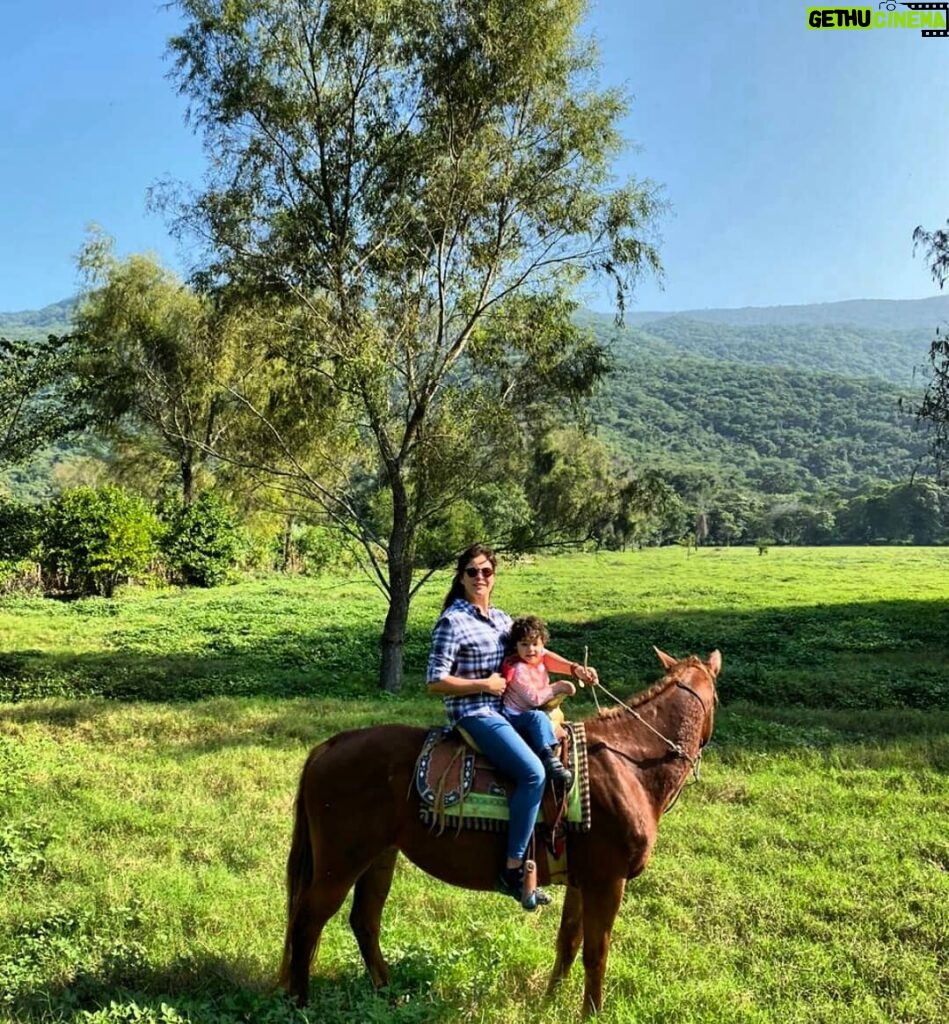 Arleth Terán Instagram - Una de mis grandes pasiones es hacer largas cabalgatas y que mejor compañía que @leonalexanderlaet quien heredó mi gusto por los caballos. Esta es otra relajante actividad que se puede realizar en @haciendadelosmarcos lugar precioso donde nos hospedamos en #lahuastecaPotosína muy agradecida por todas sus atenciones GRACIAS @andypanda___ @analucilagr por todas tus atenciones, Adriana y Jesús nos consintieron mucho. 😘 ♥️ 🏇🇲 🇽@ivanfloresfoto @turismovalles Huasteca Potosina SLP