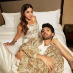 Armaan Malik Instagram - Last night for @gqindia’s best dressed ⚡️ styled by @mohitrai with @tarangagarwalofficial and @shubhi.kumar assisted by @muskanduaaa shot by @mrinmaiparab On Aashna: wearing @shantanunikhil heels by @publicdesire jewellery @amrapalijewels hair @nidhiiigada makeup @smitartist On Armaan: wearing @anamikakhannaindia shoes by @shutiqofficial jewellery @amrapalijewels hair @who.s.h.u.b.h.a.m mua @babachaursiya