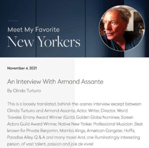 Armand Assante Instagram - Check out @oturturro our beautiful conversation!