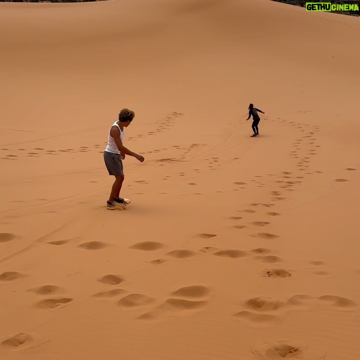 Armani Jackson Instagram - went sand duning today ! swipe to the end to see me eat a little shit 🏜️ Coral Pink Sand Dunes St Park-W Ent