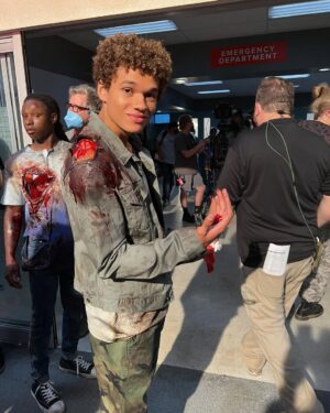 Armani Jackson Instagram - episode one of Wolf Pack ‘From a Spark to a Flame’ on @paramountplus is out now !!
. 
this show means a lot to me, we’re all like family now. the countless overnights and hard work put in by everyone rain or shine to make this show happen was all worth it. get ready for a crazy season that will surprise you in every way possible. swipe for some stuff from filming the first chapter <3
