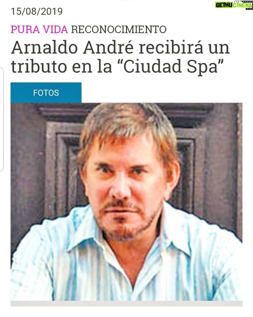 Arnaldo André Instagram - "Arnaldo André recibirá un tributo en la "ciudad Spa" 15/08/19 @elliberalweb ChR PR