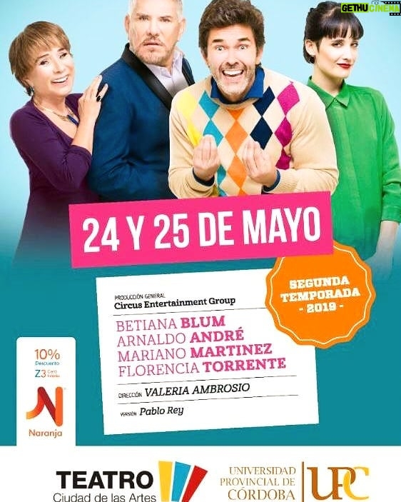 Arnaldo André Instagram - @mentirasinteligentes va estar este fin de semana en el Teatro Ciudad de las Artes de la Ciudad de Córdoba. No se lo pierdan a esta comedia! ChR PR