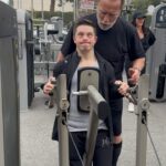 Arnold Schwarzenegger Instagram - I’ve been truly blessed to have been trained by some of the greatest athletes on the planet. Sincerest thanks to @schwarzenegger for spotting today @goldsgymvenice1 #greenrangerkyle #downsyndrome #downsyndromebodybuilder #bodybuilding #bodybuilderlifestyle #body #weightlifting #fyp #fypシ #fypage #explorepage Golds Gym Venice Beach