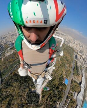 Arsha Aghdasi Instagram - If you love to do something, it’s not enough to stand aside and watch 
You need to jump and hug it.

Third tallest flag tower in the world .
Iran - tehran - municipality - abbas abad renovation organization - holy defense museum garden .
اگه عاشق چیزی هستی باید بپری و بغلش کنی اینکه کنار وایستی و تماشا کنی کافی نیست.
البته واقعا ایستادن اون بالا و تماشای دوستانم که باعث شدن لذت و هدیه این پرش رو با تمام وجودم حس کنم لذت بخش بود.
از تک تک شما عزیزان تشکر میکنم.
ممنونم از قرار گاه ثارالله
#باغ_موزه_دفاع_مقدس 
#شهرداری_تهران 
#سازمان_ورزش_شهرداری_تهران شهردار ی تهران

#شرکت_نوسازی_عباس_آباد 

#ارشااقدسی #بدلکار #راهی_شو #پرش_آزاد