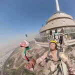 Arsha Aghdasi Instagram - When Passion Chain the target and present it to you. وقتی عشق هدف رو به زنجیر میکشه و تقدیم تو میکنه. #nevergiveup viva #iran Base jumpers: @arshastunt #arshaaghdasi #ارشااقدسی @mostafa.kazemi.esfeh #برج_میلاد #سقوطازاد #شهرداری_تهران #ارشا_اقدسی #iranianstunt #iranianbasejumper Milad Tower