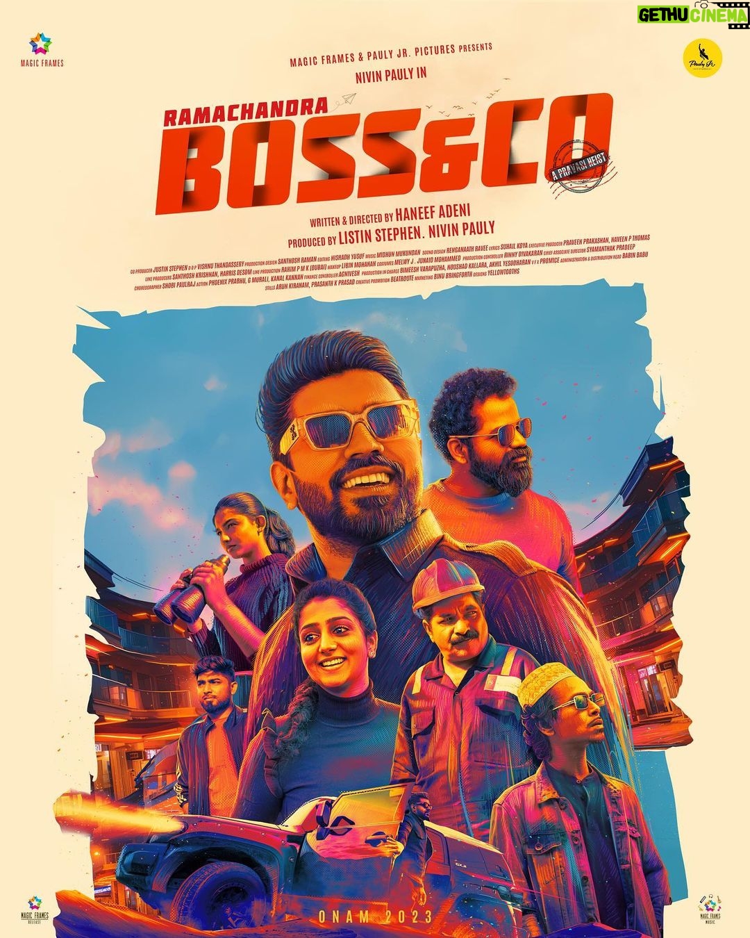 Arsha Baiju Instagram - Enjoy the visual treat and raise the spirit of #ThisOnam 🌸 with #RamachandraBossandCo 🥷🎭 @nivinpaulyactor @haneef_adeni @iamlistinstephen @magicframes2011 @paulyjrpictures @vinayforrt @jaffaridukki_official @mamitha_baiju @arsha_baiju @vijileshvt @sreenath_babu @rjmithun @munishpergram @vishnuthandassery nishadhyusuf @santhoshraman_art #syamanthakpradeep @___melwy_j___ @gobeatroute @libin_mohanan @midhunmuku @harrisdesom @rahimpmk @agnivesh_22 @noushad_kallara UAE