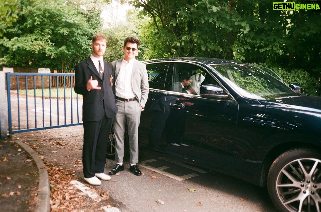 Asa Butterfield Instagram - With 15 minutes to spare before the ceremony, we pulled in, got undressed, and hastily threw our suits on behind the car. It was then that we realised we parked up outside a school, sorry kids.