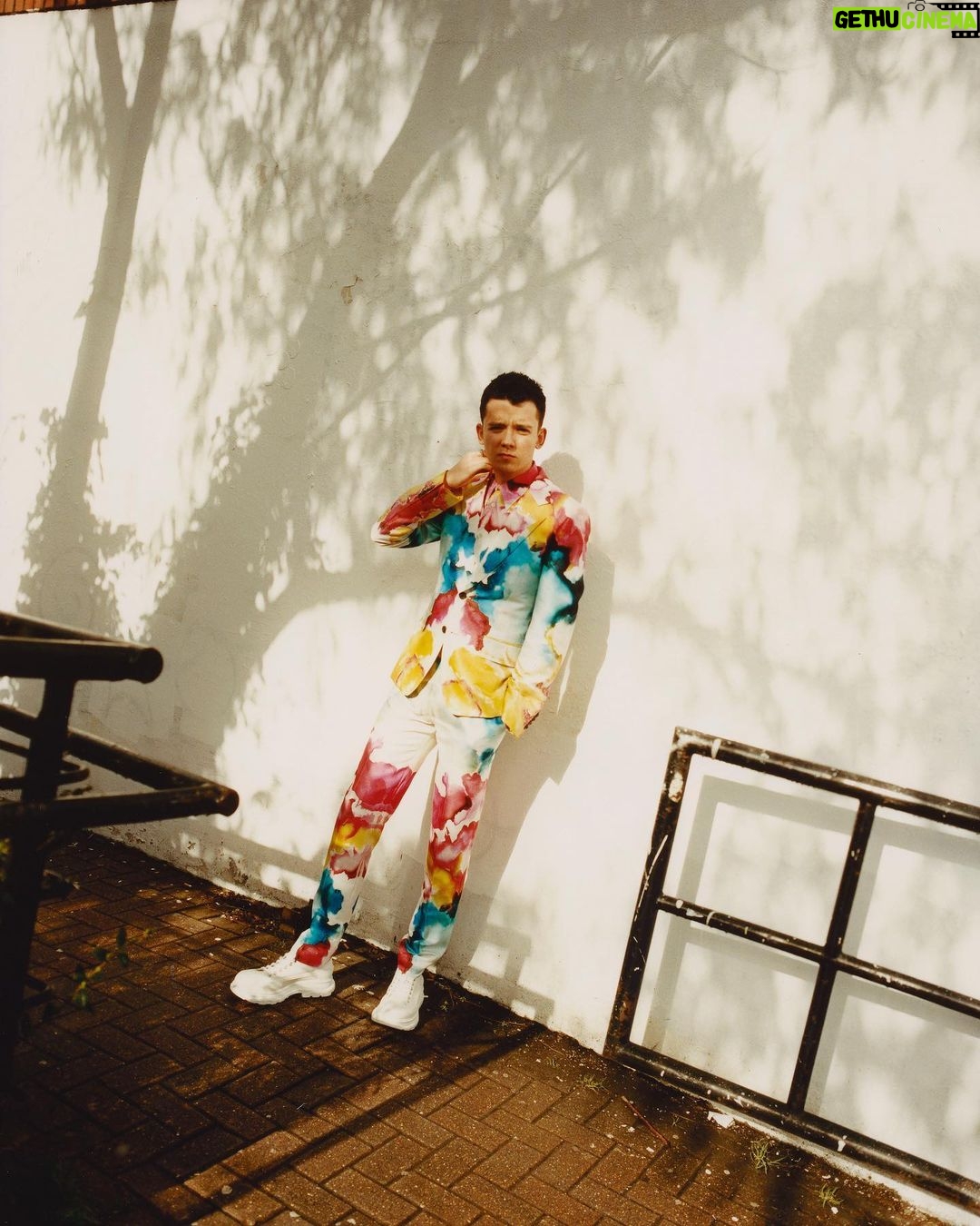 Asa Butterfield Instagram - Cover for ST Men along with a lovely interview, grab a copy to have a read! @telegraphluxury pics @elliotjameskennedy styling @seila_grau hair @joemillshair