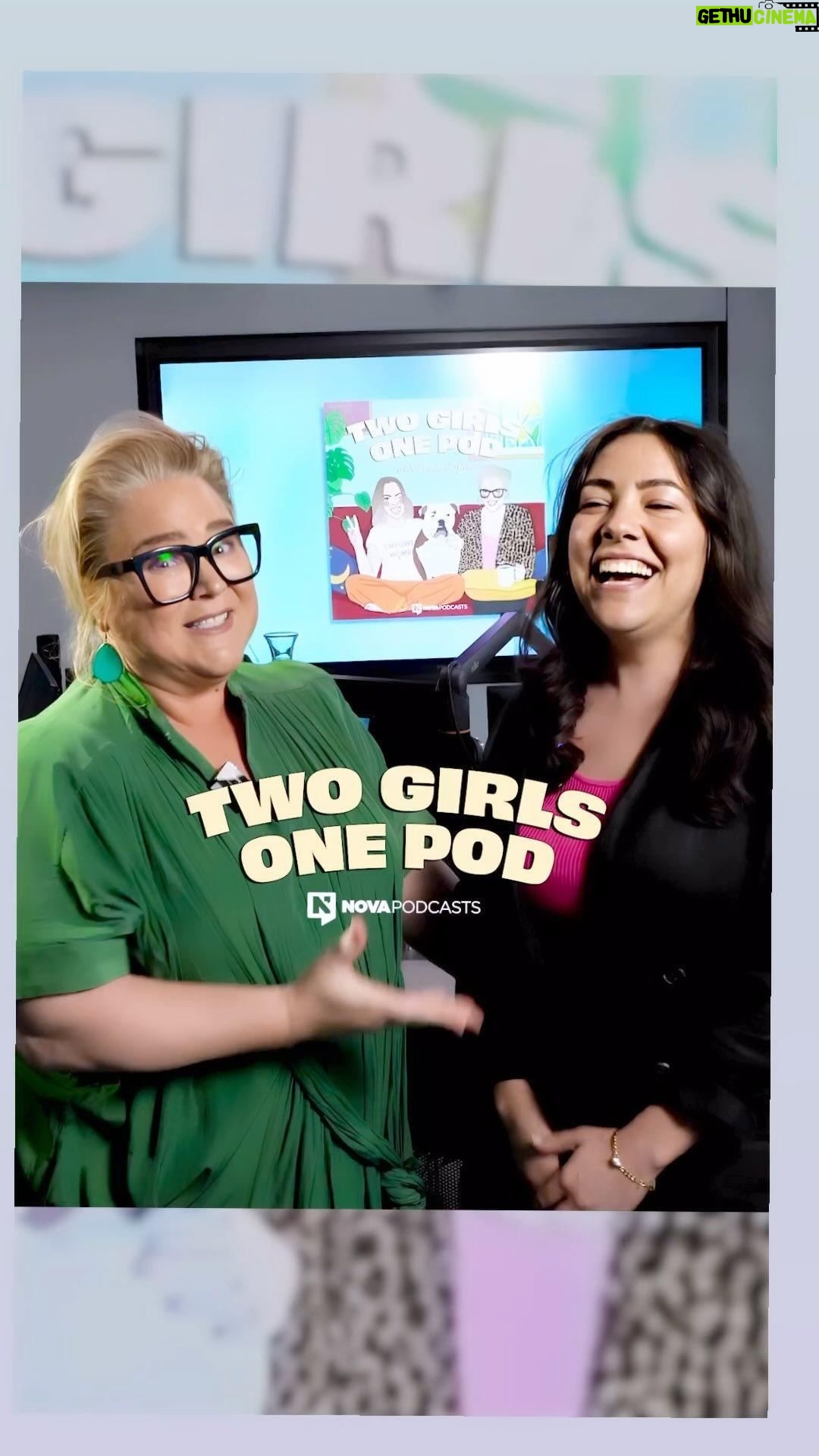 Ash London Instagram - New episode out how! Special guest cohost, the very wonderful @ash_london this week, where we have a goosebump moment chatting the “meet cute” with her hubby Adrian as well as the shit baggery behaviour of Jonah Hill! Good guys/bad guys amiright! #twogirlsonepod @yvie_jones @ash_london @novapodcastsofficial #podcasts #spotifypodcast #applepodcasts #funny #serious #linkinbio #newepoutnow