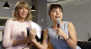 Ash London Instagram - The first time I interviewed @taylorswift (featuring an impromptu Jay Z duet) 

I walked in with ‘casual interest’ and I walked out ready to lead the Australian chapter of her official fan club. She is a radio hosts’s dream and one of the classiest artists on the planet ❤️❤️❤️❤️

Her music over the last 3 years especially has been life changing and  I am already planning my outfit for Feb. EFF YEAH SWIFTIE LET’S GO GIRLS!!!!

(Also is that you @tim_dunlop ???)