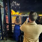 Ash London Instagram – An absolute cracker of a night hosting @vividsydney ‘lights on’ for my friends at @destination_nsw ❤️❤️❤️ Fireworks! Lights! Amazing food! Hooray! 

Also got to spend the night laughing with my gal @lovechloejane + new bestie @benmammone16 

Thanks @paulinedemirjian for making me look pretty 

Outfit from @gormanclothing duh (and 20% off woohoo) Quay Restaurant