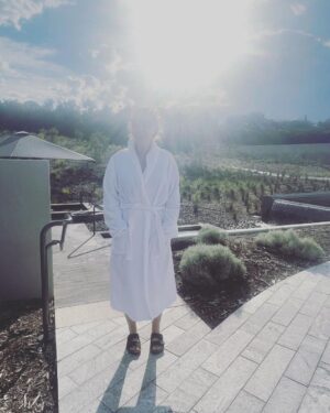 Ash London Instagram - I almost didn’t want to post this because when you find something amazing you often want to keep it to yourself BUT after two visits in two weeks I can  confidently say that @albathermalsprings is worth MORE than the hype and if you live in Melbs you have to go. 

It’s not often my expectations are exceeded but this joint is UNBELIEVABLE. It’s beautiful. And chic. And relaxing.

Also @karen_martini your menu is off tap and I want to marry the prawn toast. 

Not sponsored. Just good. 

Oh and they’re doing ‘bring a friend for free’ at the moment so….just go. 

📸 @marlei … bestie + creative genius