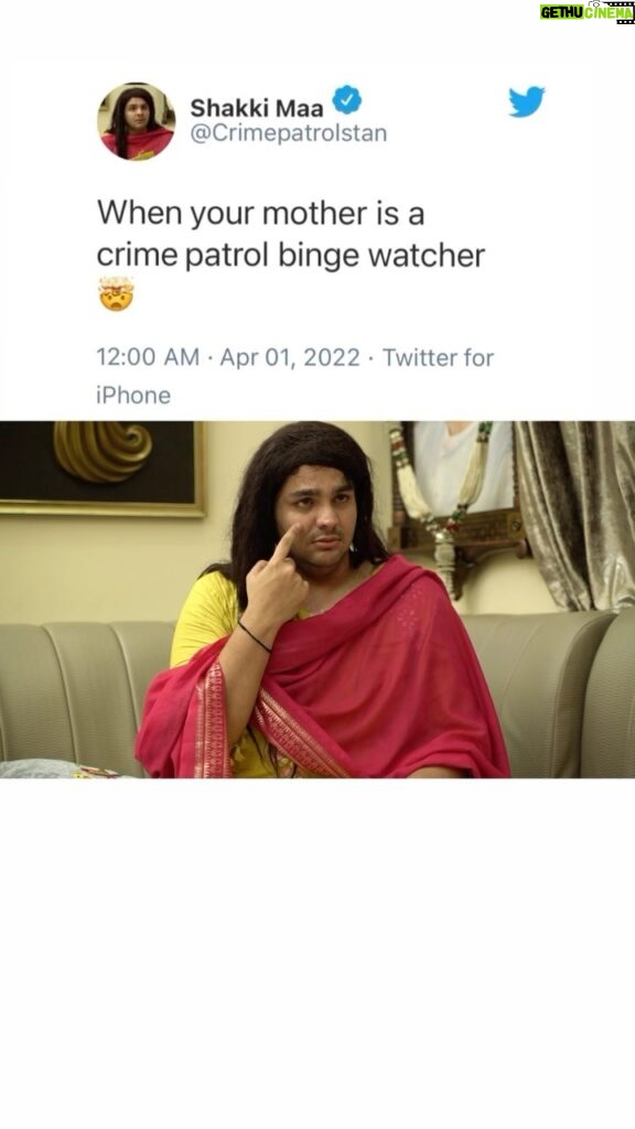 Ashish Chanchlani Instagram - Wo Maa hi kya jo crime patrol ki fan na ho🙏😌