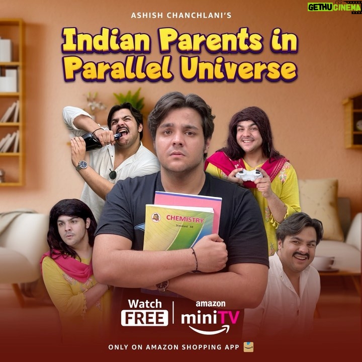 Ashish Chanchlani Instagram - Aa gaya mera new universe AAP SAKBKA SWAGAT HAI #ACVIANS Yaha mummy game khelne bheje aur papa party karne! Yeh hai mera ka parallel universe! Come spend a day with ‘Indian Parents In Parallel Universe’ for free on Amazon miniTV only on the Amazon Shopping app. WATCH NOW : LINK IN BIO @amazonminitv #ACVinParallelUniverse #AmazonminiTV