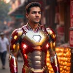 Ashish Chanchlani Instagram - The only time i will ever be in superhero costumes IN A PICTURE💪 Choose your least favourite one😂 These wonderful arts are designed by @lovekushai.designs