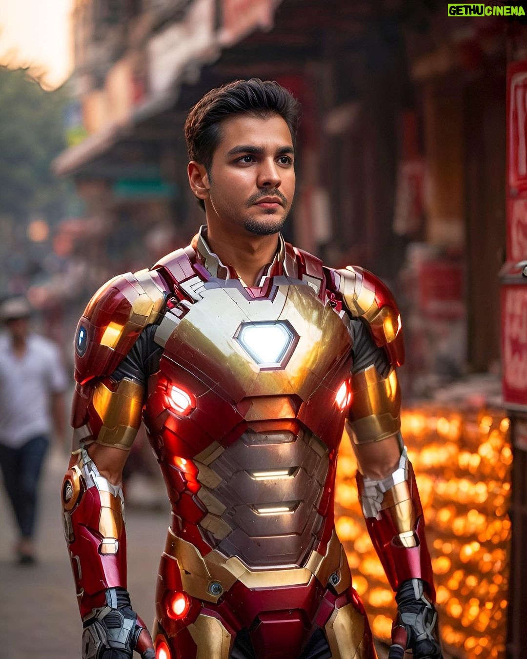 Ashish Chanchlani Instagram - The only time i will ever be in superhero costumes IN A PICTURE💪 Choose your least favourite one😂 These wonderful arts are designed by @lovekushai.designs