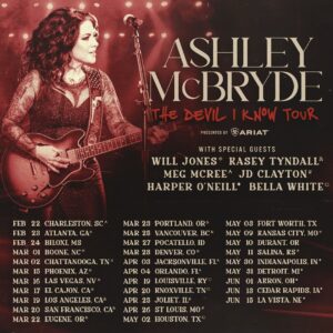 Ashley McBryde Instagram - #TheDevilIKnowTour presented by @ariatinternational is just getting started... new spring dates have just been announced! As always, my Trybe members will have the first shot at tickets starting tomorrow at 10am local time. General onsale starts Friday! Can't wait to see all of your beautiful faces in even more cities. Let us know which show we'll see you at!

@willjonesofficial @kaseytyndall @megmcree @jdclaytonofficial @harperoneillmusic @bellawhitemusic