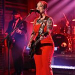 Ashley McBryde Instagram - Brought ‘The Devil I Know’ to @fallontonight ❤️ Thanks for having us back! 📸: @toddowyoung hair/makeup @dayna.anne styled by @blakelyecollier