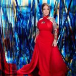 Ashley McBryde Instagram - It’s a beautiful night for country music. #CMAawards 📸: @katiekauss Dress: @solacelondon Styled by : @blakelyecollier HMU: @dayna.anne Nashville, Tennessee