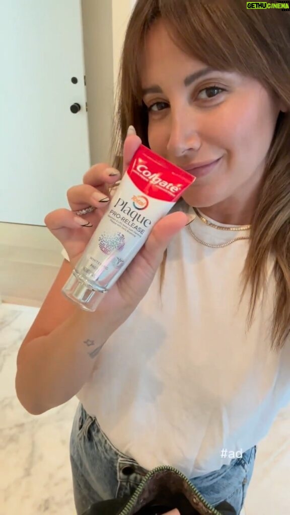 Ashley Tisdale Instagram - #ad 24 hours in NYC with @Colgate Total! I always prioritize my health during my trips by focusing on my morning ritual, including taking care of my oral health with Colgate Total Plaque Pro-Release. Incorporating this step into my routine helps me stay ahead of oral health problems like cavities and gingivitis before they start and feel dentist-ready. #ColgatePartner #DentistReady
