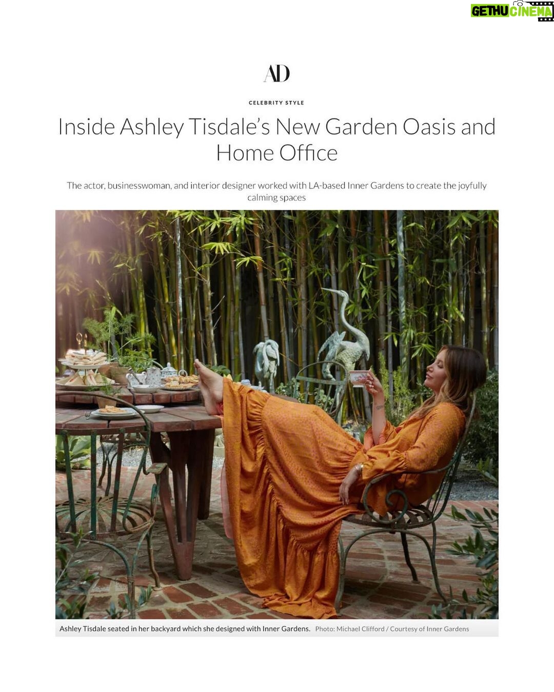 Ashley Tisdale Instagram - Honored to be featured in @archdigest this morning! Thank you @rachelcomplains for such an incredible interview. The two areas of my home that were top of mind when I was designing were my backyard and the @frenshe and @beingfrenshe office, and it was so fun to be able to share my design process. Head to my link in bio to read the full interview 🤍