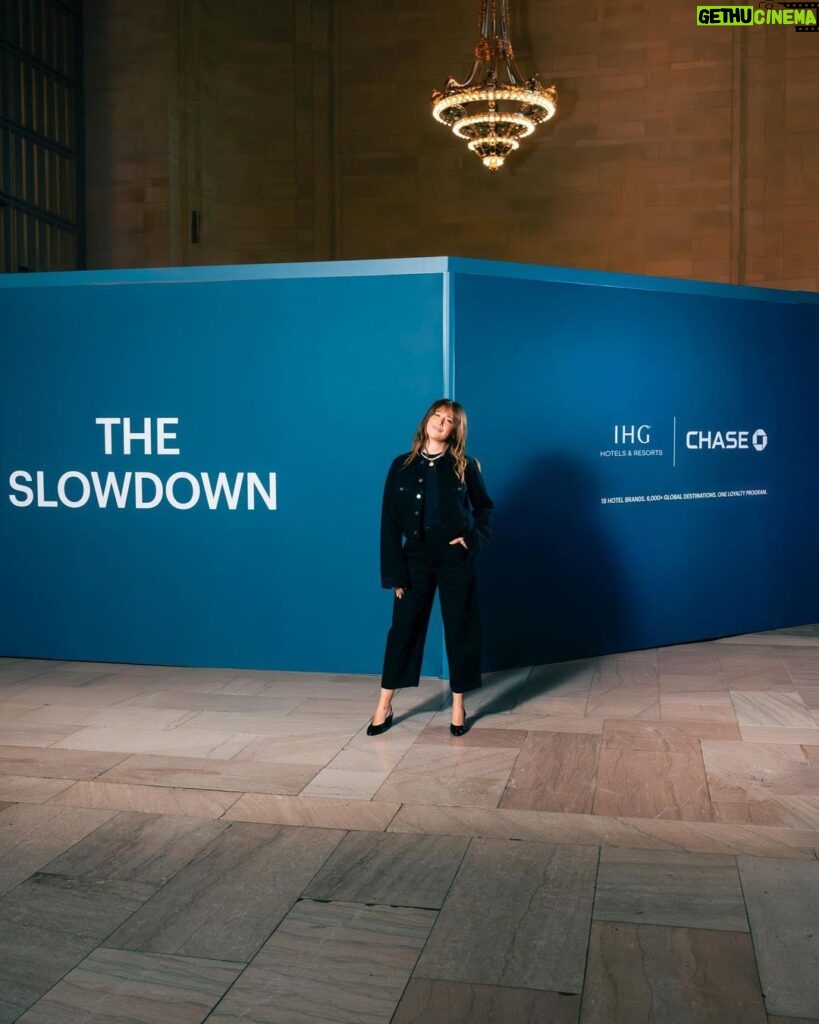 Ashley Tisdale Instagram - #Sponsored I’m always on the go, and with so many projects and being a mom and founder, it’s super important to me to slow down whenever I can. Traveling is my absolute favorite way of doing this. That’s why I’ve teamed-up with Chase IHG One Rewards Credit Cards to launch The Slowdown! The Slowdown pop-up is open in Grand Central Terminal today and tomorrow only. Press pause on your day-to-day and escape to Courchevel, France, relax on the beaches of Bali or see the sights in Paris. I’m hoping you all will take this time to be present and get inspired to plan that next trip! 🤍 Learn more about The Slowdown and the Chase IHG One Rewards Credit Cards by heading over to theslowdownexperience.com. Link in bio. #ChasePartner #ExperienceIHG