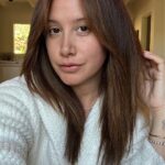 Ashley Tisdale Instagram - I've been getting so many questions on how I get my hair straight as someone with naturally curly hair, so I wanted to share my updated routine with you alI. My biggest tip is to get your roots as smooth as possible. Let me know if you want to see how I've been styling my hair next!