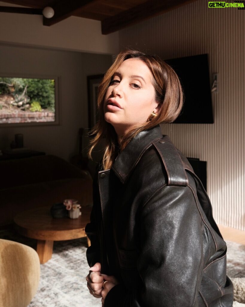 Ashley Tisdale Instagram - finally found the perfect leather jacket