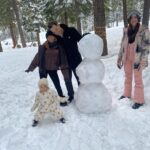 Ashley Tisdale Instagram - Tisdale/French family ski trip. Jupiters first time seeing snow ❄️
