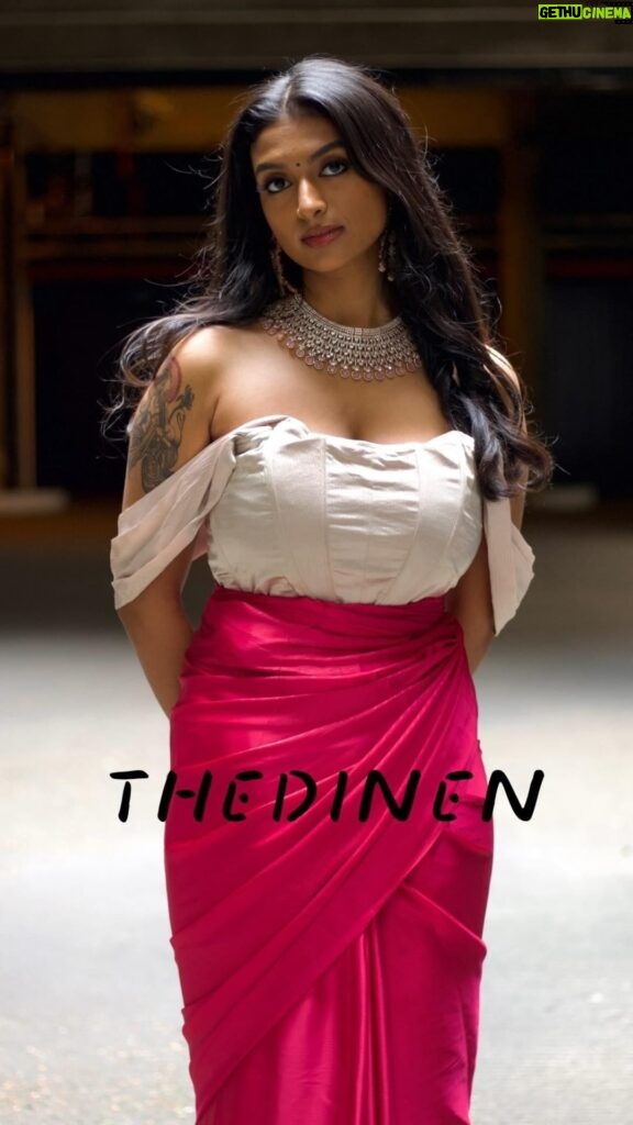 Ashnaa Sasikaran Instagram - T H E D I N E N @rasmiiram captured the concept I gave her perfectly and wrote these beautiful lyrics, can’t wait to show you the rest of it :) Production - @selojan_s 🔥🫶🏽