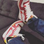 Ashton Kutcher Instagram - Broke out the old school supreme courts today. Shout to @goat revamp Grubwithus #epicPivot