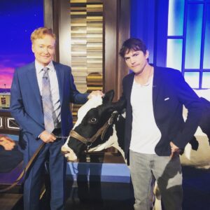 Ashton Kutcher Instagram - Turning Hollywood into ranchers 1 cow at a time #theranch @theranchnetflix @teamcoco