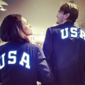 Ashton Kutcher Instagram - Arm chair Olympians. Go team USA!!! We got your back! Ty for the blazers @ralphlauren #liketolight