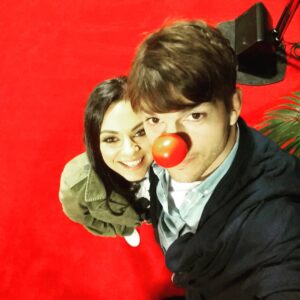 Ashton Kutcher Instagram - Rocking the phones for #rednoseday 9/8 central on NBC @rednosedayusa