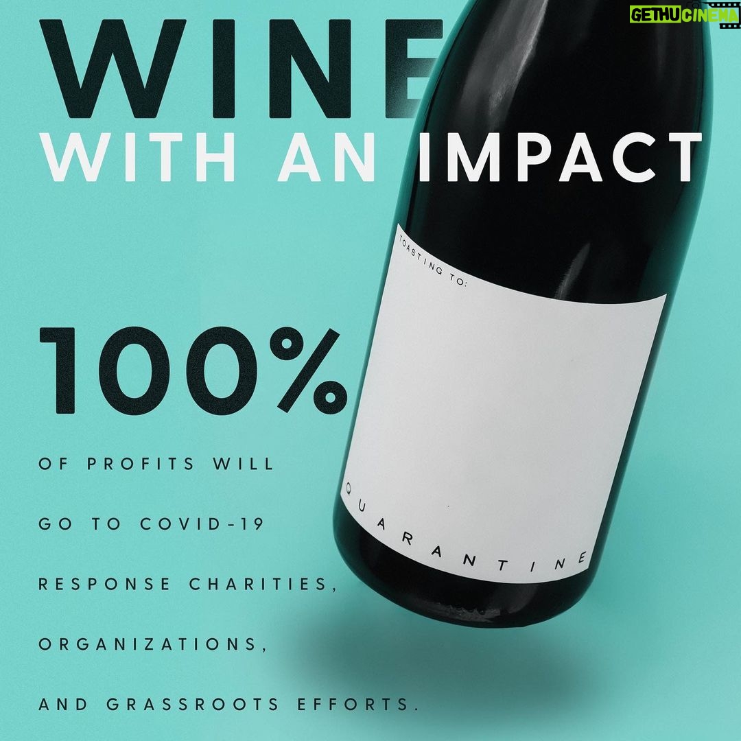 Ashton Kutcher Instagram - Mila and I are Launching Quarantine wine! 100% of profits go to covid-19 relief efforts https://officialquarantinewine.com pls share on social media #QuarantineWine #SocialDistancing
