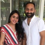 Aswathi Menon Instagram - With the power couple Fahad and Nazriya at the Trance Promotions. #trance #promotionwork #workmode #lifeofanartist #aswathimenon