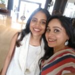 Aswathi Menon Instagram - With the beautiful @srindaa at Trance Promotions. #trance #promotionwork #workmode #lifeofanartist #aswathimenon