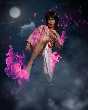 Atthaphan Phunsawat Instagram - @gun_atthaphan #nezuko #demonslayer #bsetmakeuphalloween2023