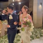 Aulia Sarah Instagram – what a beautiful wedding party of @enzystoria and Maulana Kasetra ✨✨

congratulations love birds 🖤🖤 #ENZupwithMOL Six Senses Uluwatu