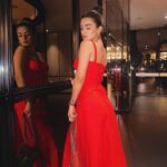 Avneet Kaur Instagram - Just a red bit obsessed 🌹 #aboutlastnight Wearing @themeshstore.co Bag @gucci Watch @bulgari