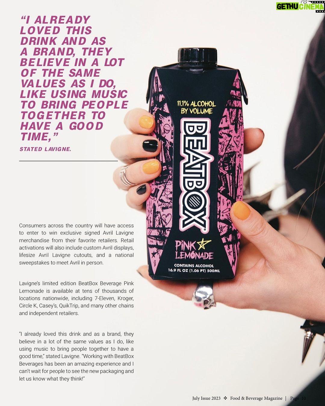Avril Lavigne Instagram - We’re on the cover of @fbmagazine’s July issue with our @avrillavigne pink lemonade collab 💖🍋 Learn all about how this epic collaboration came together via the 🔗 in our bio 🔥