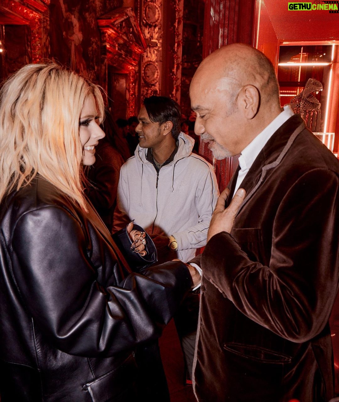 Avril Lavigne Instagram - Celebrating 30 years of the iconic red sole with Christian Louboutin himself!! ❤️👠❤️ #ad Paris, France