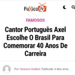 Axel Instagram - 🇧🇷🇵🇹 Parece que há novidades. Links = Stories 😉 #axel #axel40 Florianópolis, Santa Catarina