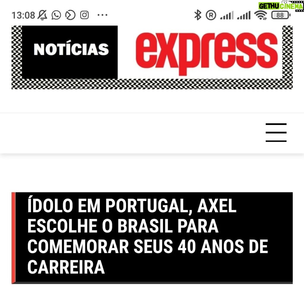 Axel Instagram - 🇧🇷🇵🇹 Parece que há novidades. Links = Stories 😉 #axel #axel40 Florianópolis, Santa Catarina