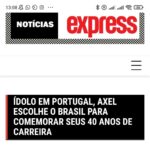 Axel Instagram - 🇧🇷🇵🇹 Parece que há novidades. Links = Stories 😉 #axel #axel40 Florianópolis, Santa Catarina