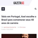Axel Instagram - 🇧🇷🇵🇹 Parece que há novidades. Links = Stories 😉 #axel #axel40 Florianópolis, Santa Catarina